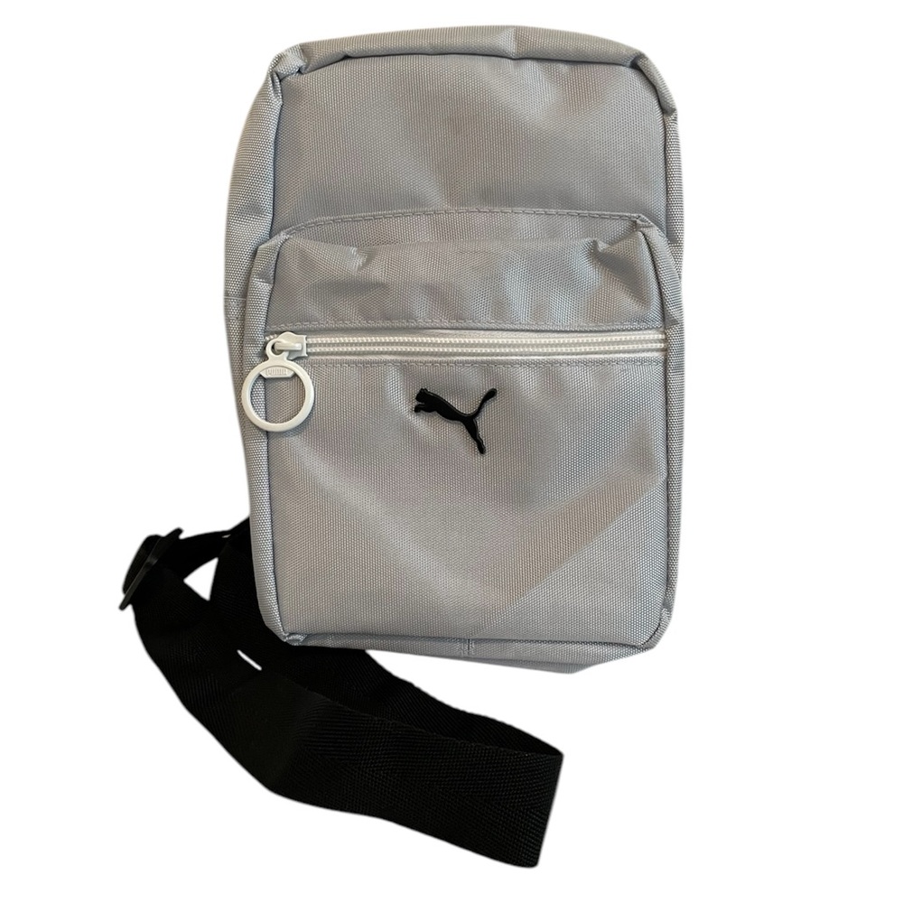 NWOT Puma Festival Crossbody Bag - Silver / Lt Gray - Unisex